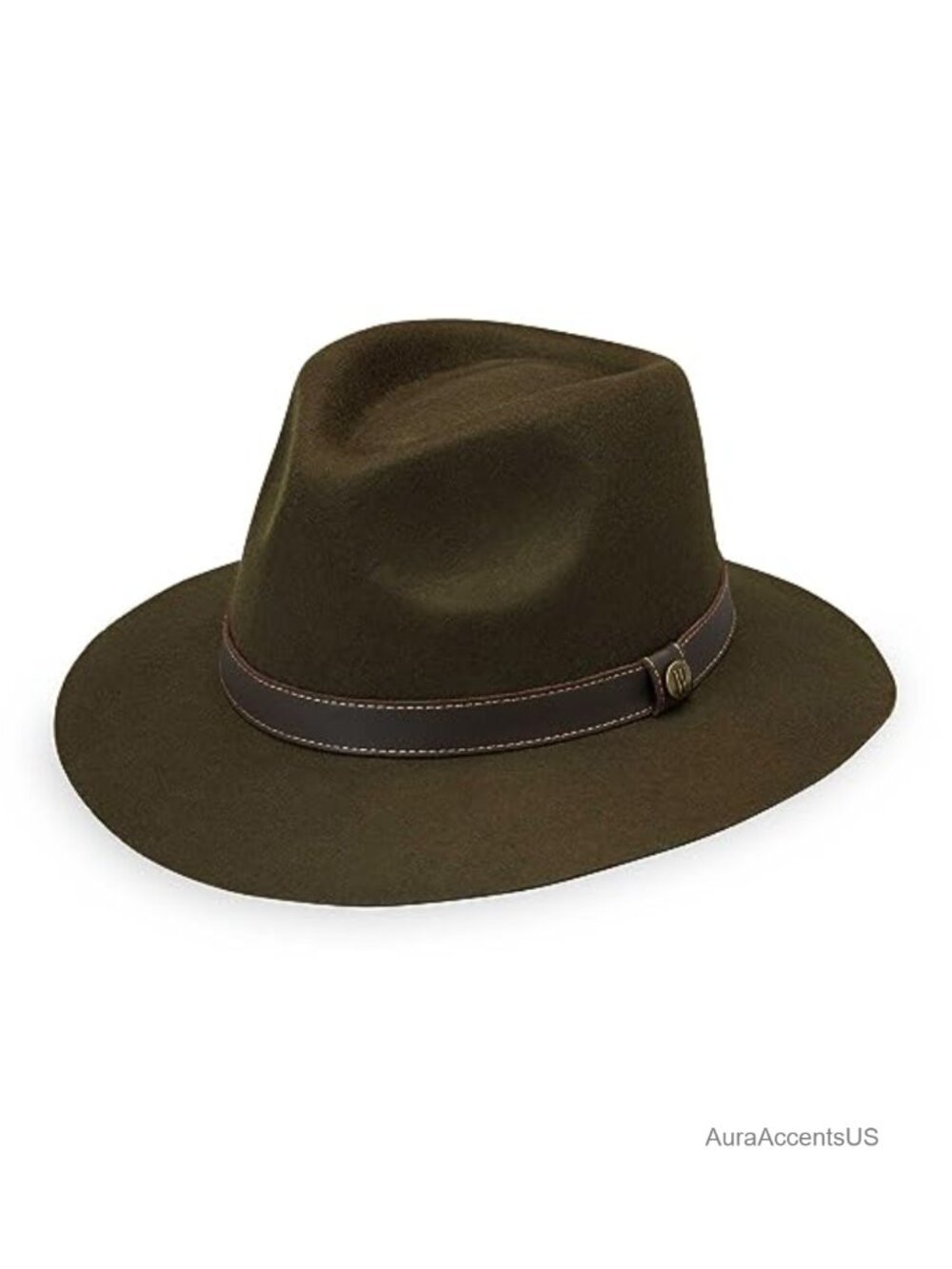 Men's Wool Felt Fedora Hat UPF 50+ Wide Brim Packable Adjustable